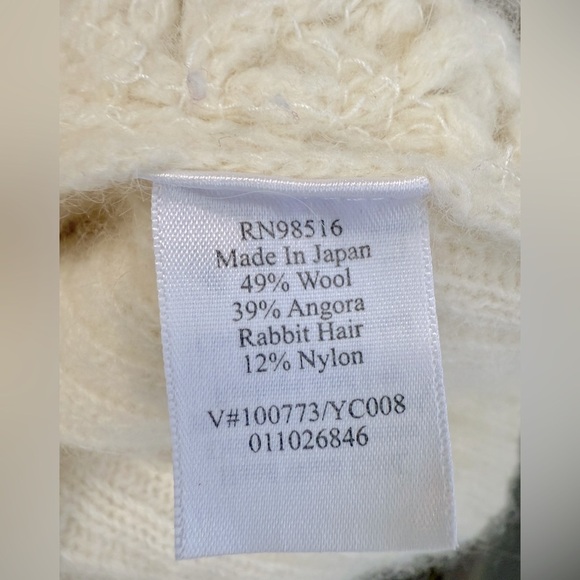 Vtg. Coldwater Creek Sweater Wool Angora Rabbit Crochet Sz Medium EUC - Picture 3 of 3